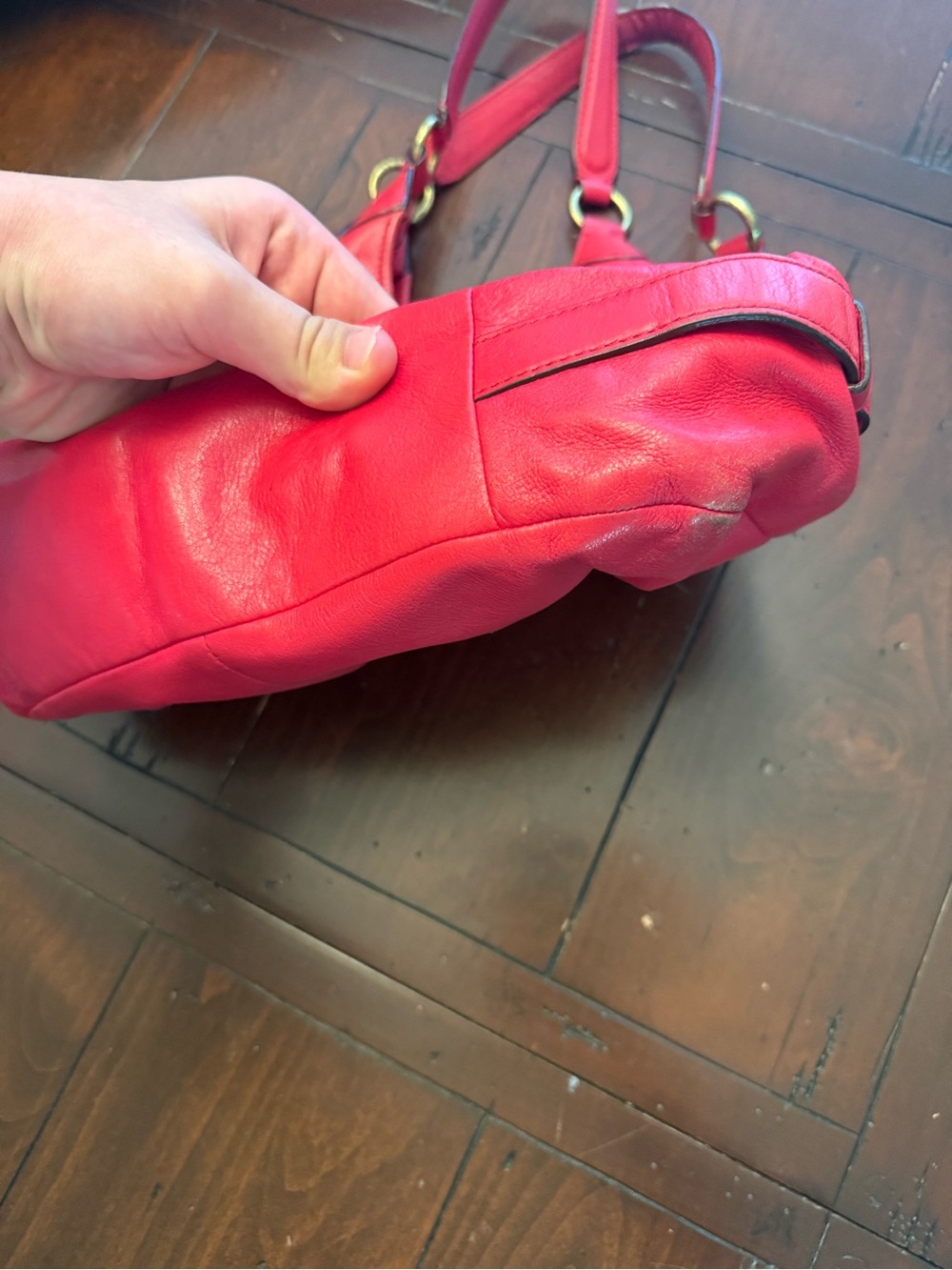 Coach Y2K/Hobo Madison Shoulder Bag Red USED - Picture 6 of 16